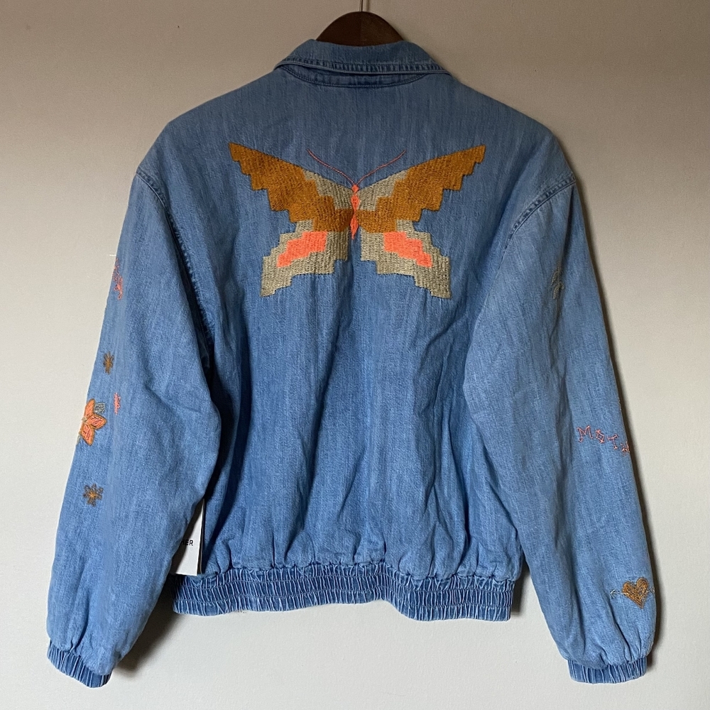 MOTHER Embroidered Butterfly Jacket